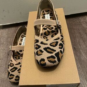 Steve Madden Women’s Leopard Print Mary Janes in Tan and Black